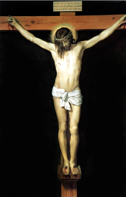 'Christ on the Cross' by Diego Velazquez, found integratedcatholiclife.org
