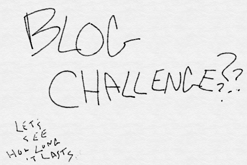 Questionable Late Night Ideas/Blog&nbsp;Challenge??