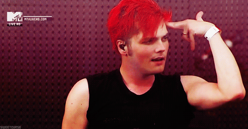 Gerard Way gun GIF MTV Live