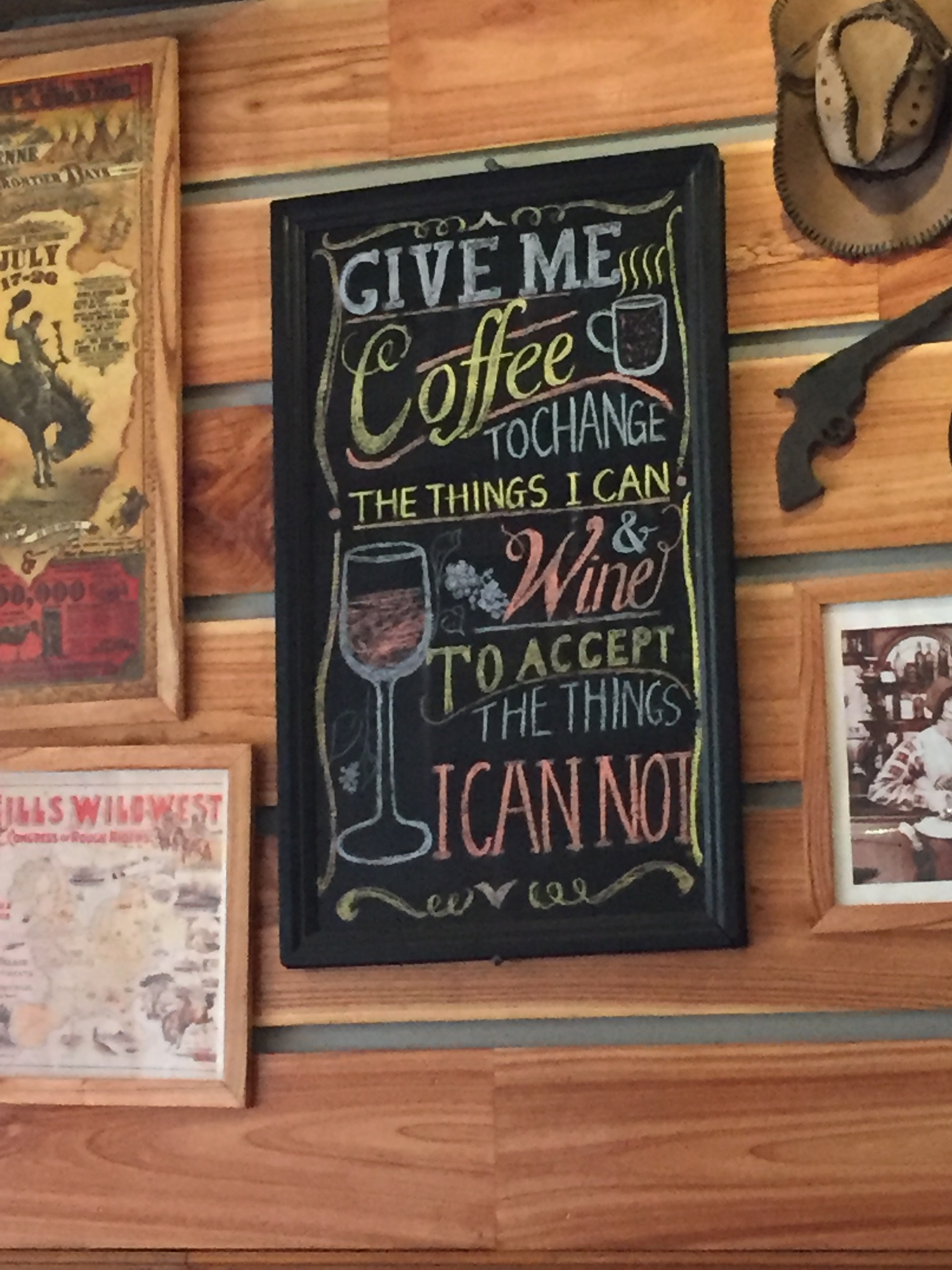 Wall decorations in Why Not hostel in Hue in Vietnam