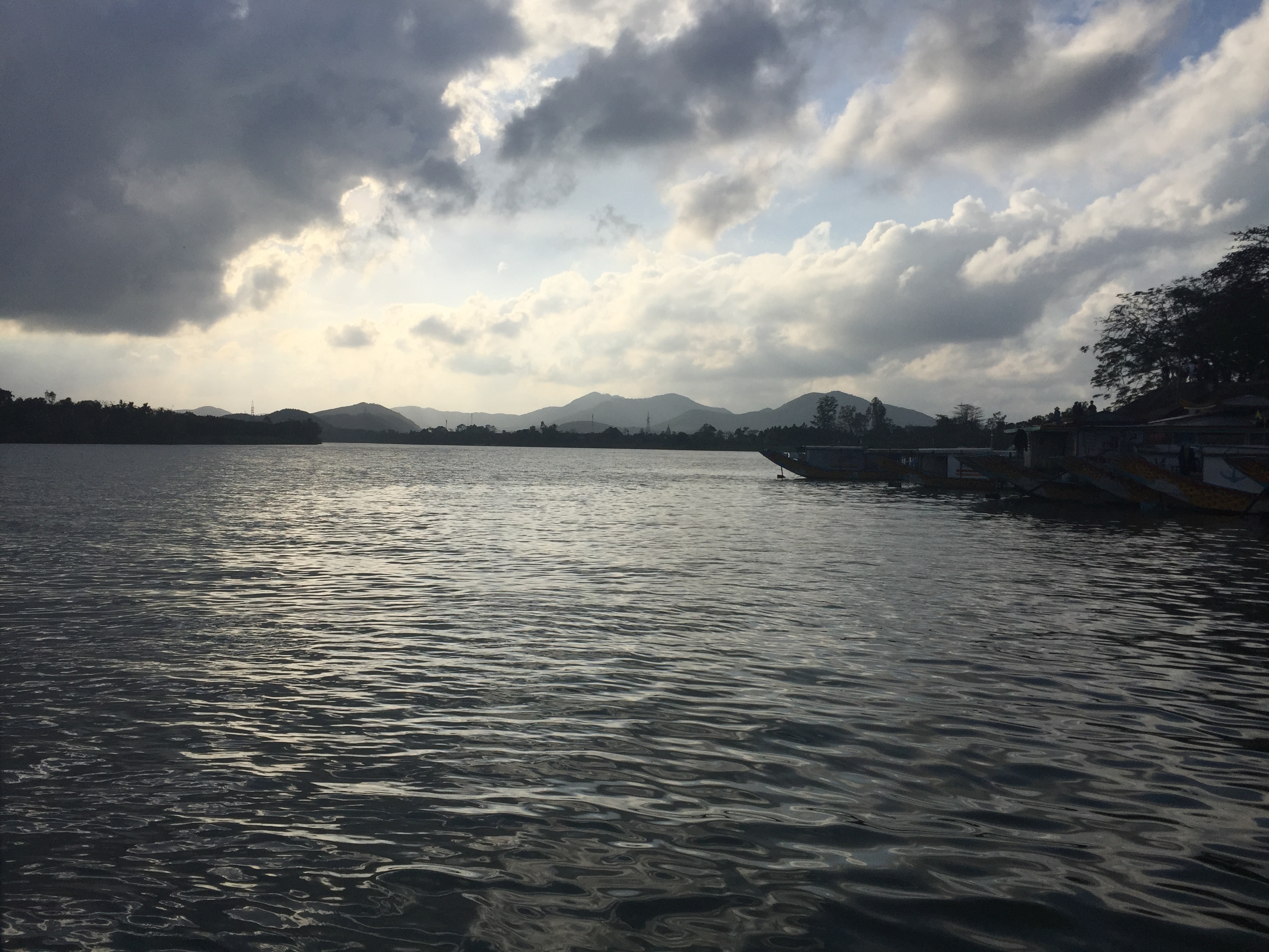 Riverboat view of the Perfume River, Hue, Vietnam