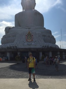 Big Buddha Phuket Thailand teenage boy