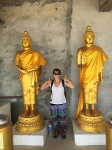 Golden Buddhas at Big Buddha Phuket with tourist