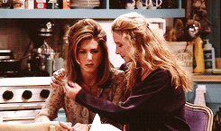 Rachel and Phoebe from Friends hugginh