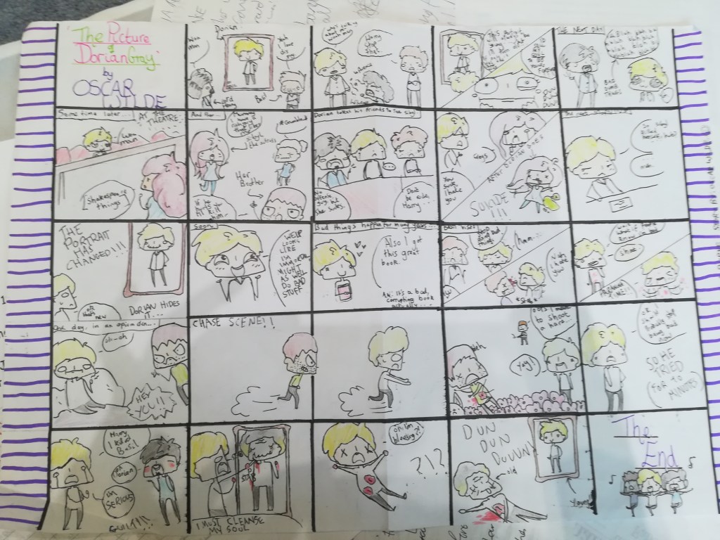 cartoon of The Picture of Dorian Gray